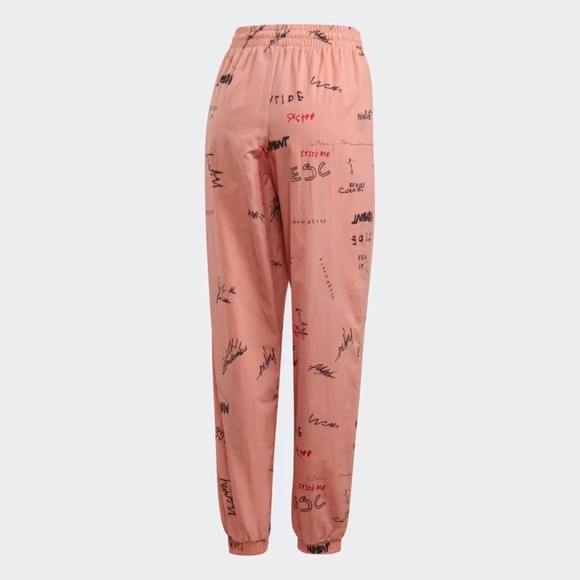 Adidas Originals RYV Track Pants Trace Pink Graffiti Jogger Size 12 - Picture 3 of 10